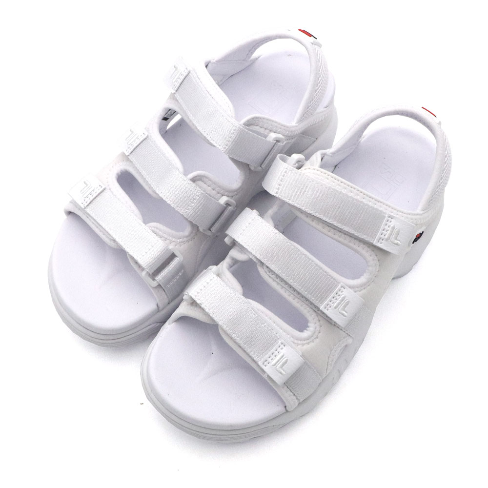 FILA Disruptor SD 白 網布 鋸齒 厚底 涼拖鞋 女款 J2521【新竹皇家5-S138Y-125】_1