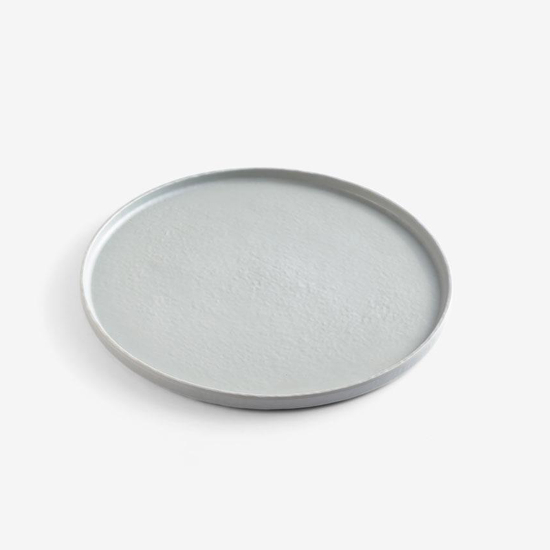 Stripes 17cm Plated Plastic Plate | Black | 10-piece Set_0