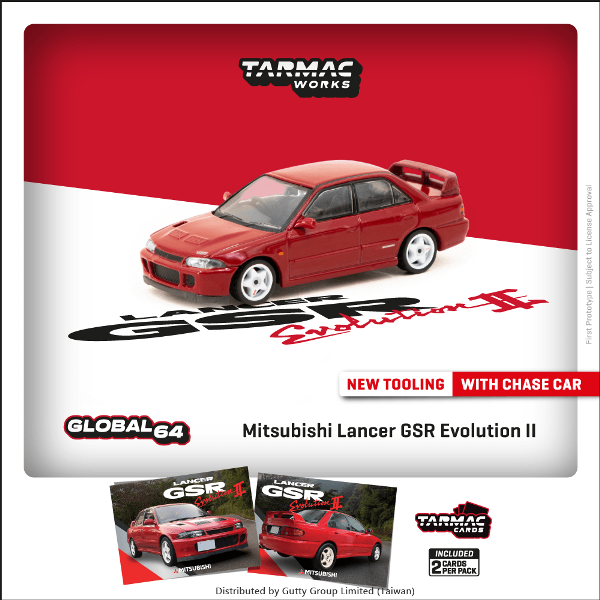 TARMAC WORKS 1/64 三菱 Mitsubishi Lancer GSR Evolution II EVO二代 紅色_1