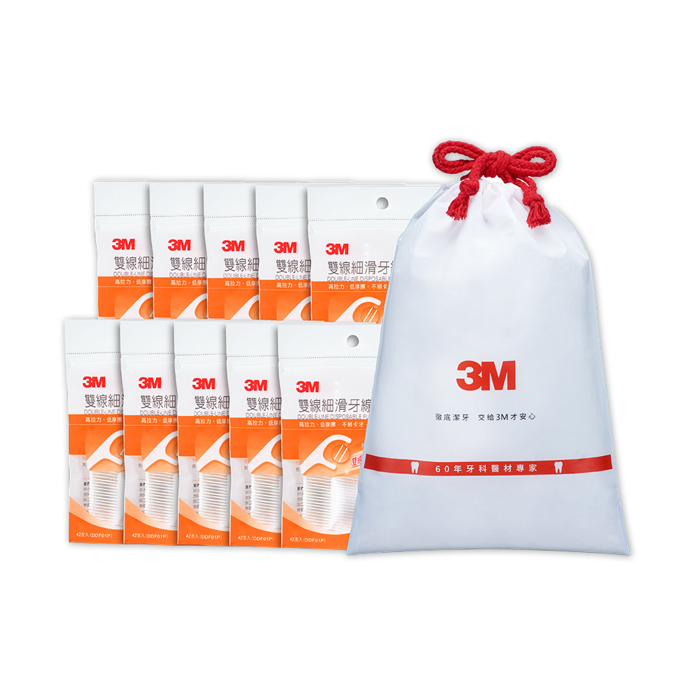 3M DDF8 雙線細滑牙線棒散裝超值分享包(420支入)_1