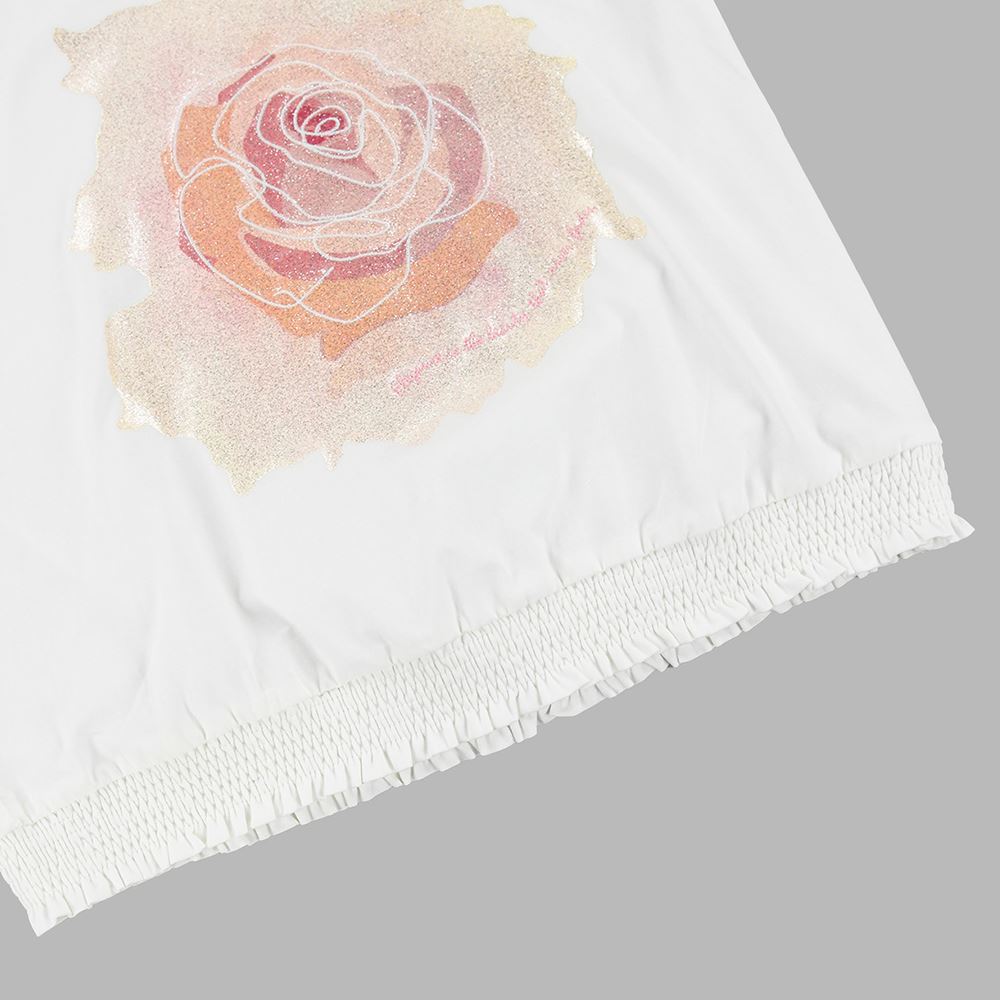 ILEY伊蕾 手繪玫瑰膠印刺繡棉上衣(白色；M-XL)1242521207_3