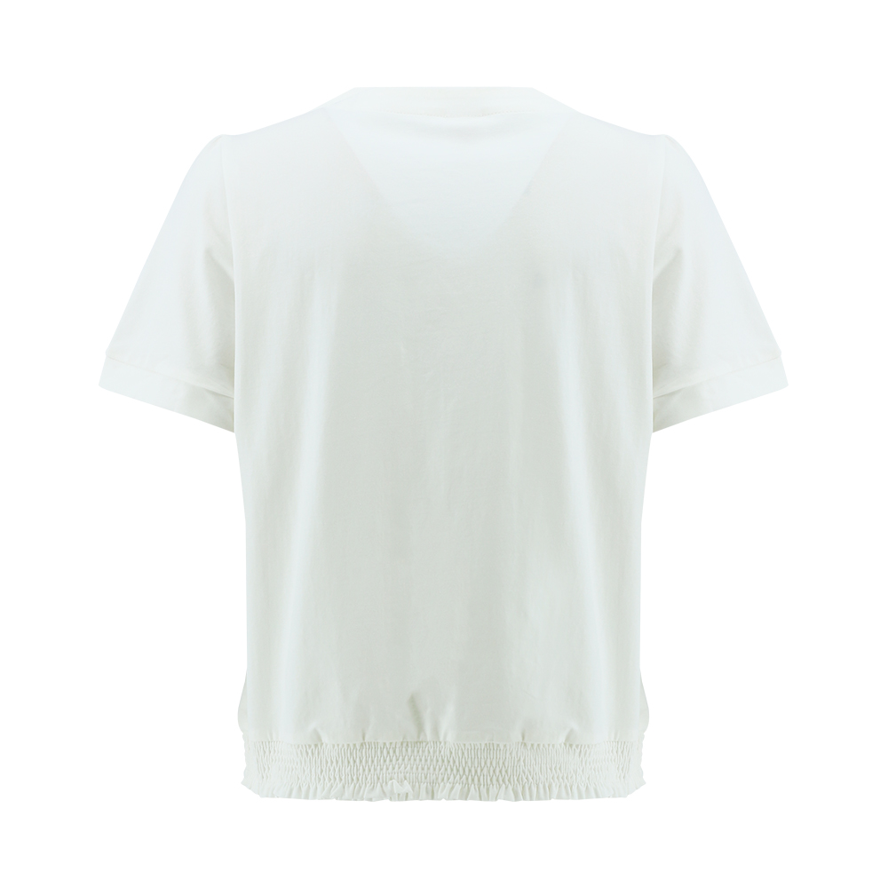 ILEY伊蕾 手繪玫瑰膠印刺繡棉上衣(白色；M-XL)1242521207_5