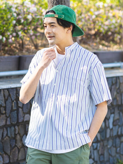 條紋立領襯衫(PA42M0A0100) - CRAFT STANDARD BOUTIQUE