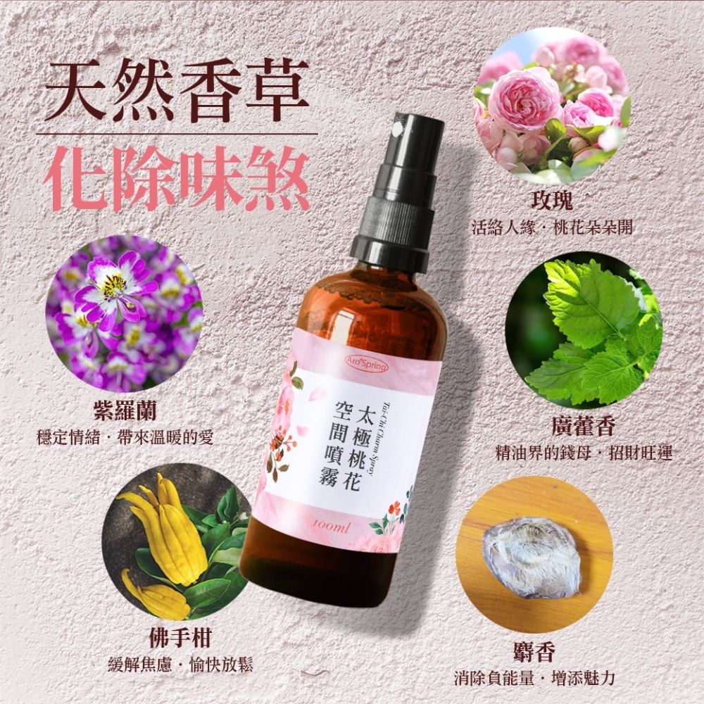 【定期購】太極桃花噴霧劑100ml（新版）(開運/招桃花/招貴人/招財轉運/精油)_2