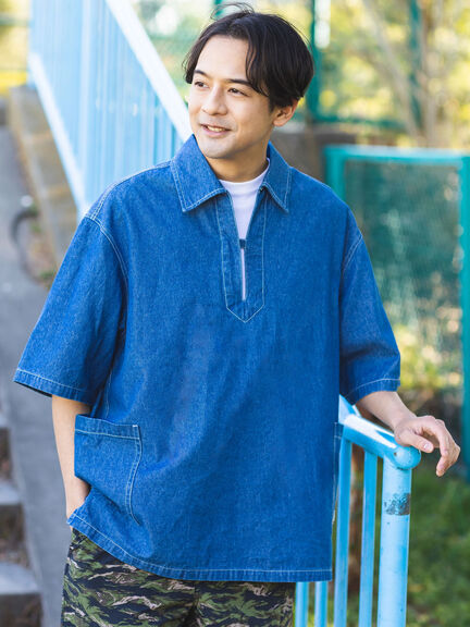 牛仔船領五分袖襯衫(PP42M0A0900) - CRAFT STANDARD BOUTIQUE