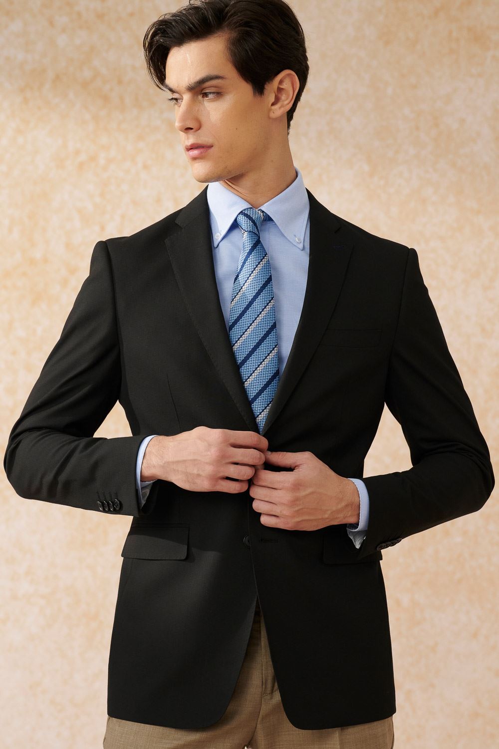 SST&C Black Slim Fit Suit Jacket | 0112405001  (Outlet)_5