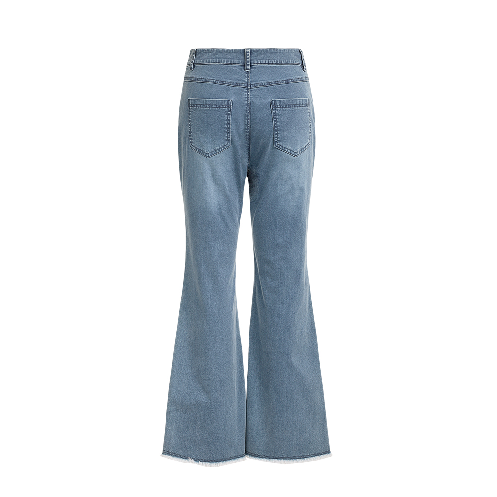 ILEY伊蕾 時髦褲管抽鬚牛仔褲(藍色；M-XL)1242318639_5