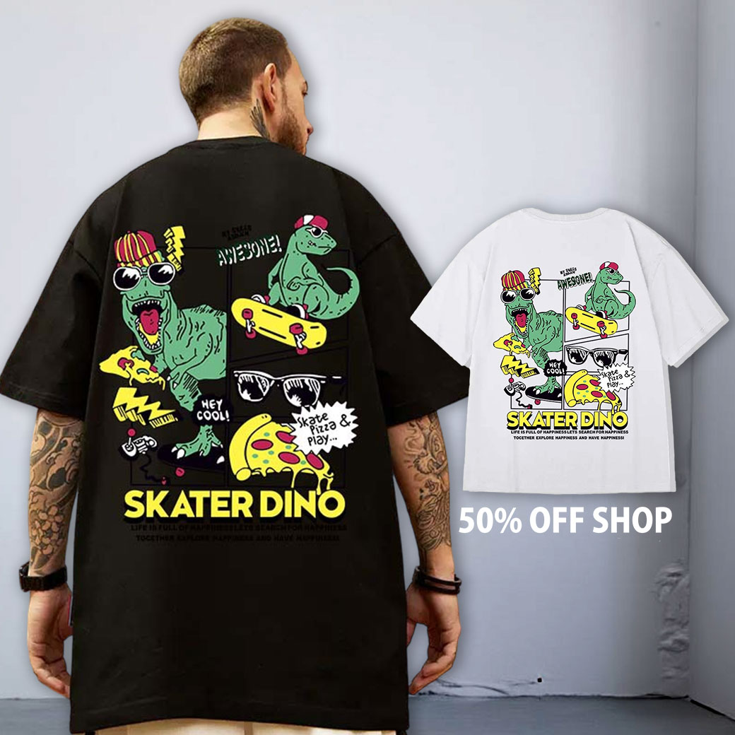 超洋派綠色恐龍短T Uniqlo AIRism科技材質 透氣 涼感 不悶熱_0