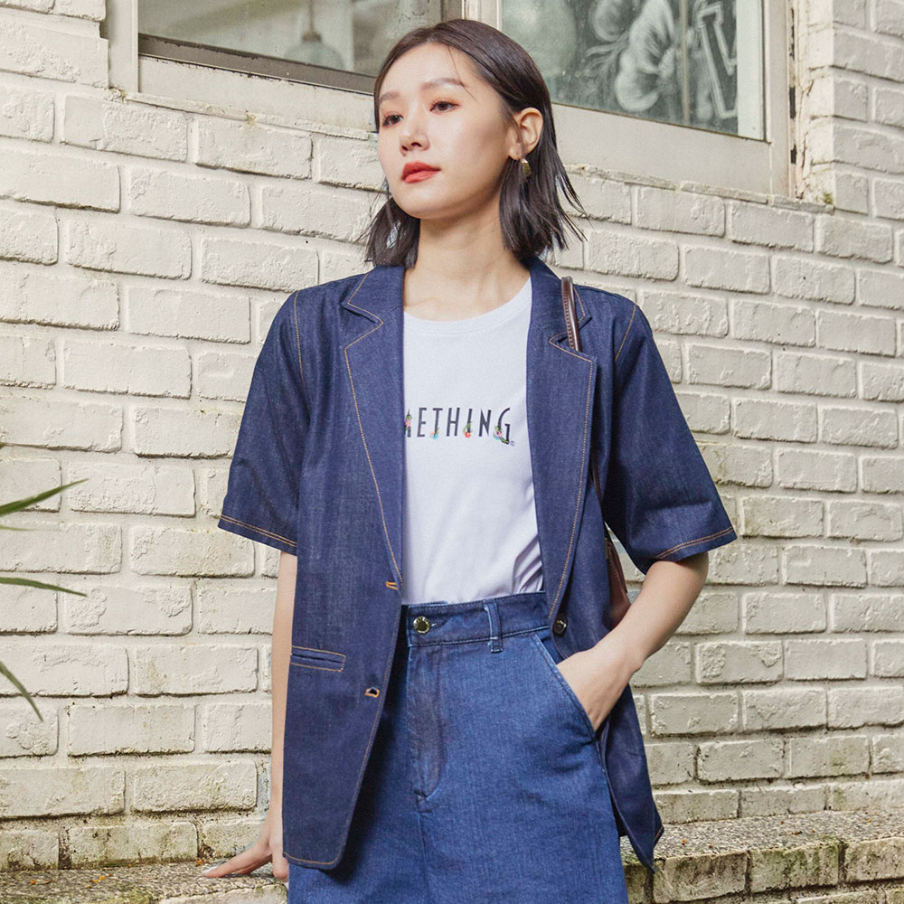 SOMETHING｜女裝｜短袖牛仔外套