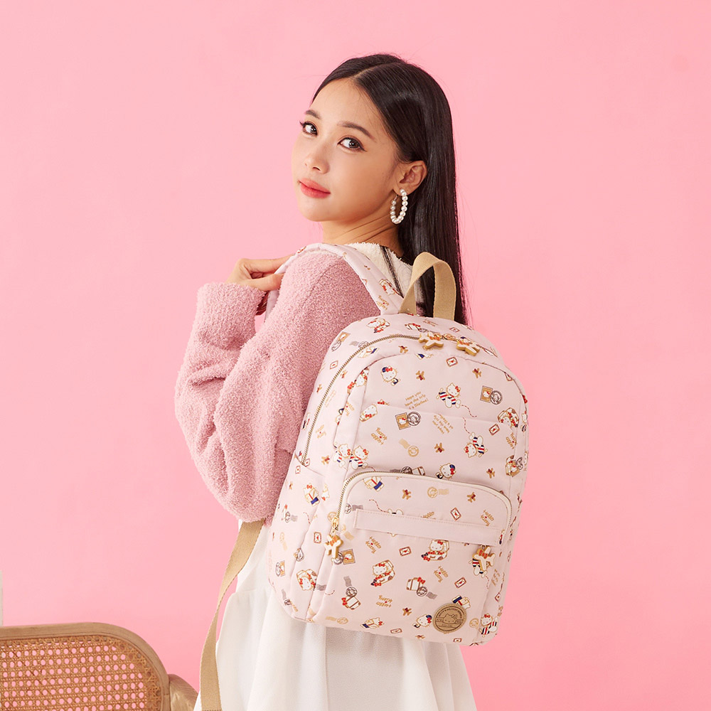 【Hello Kitty】飛航凱蒂-後背包-米 KT03C12BG_0