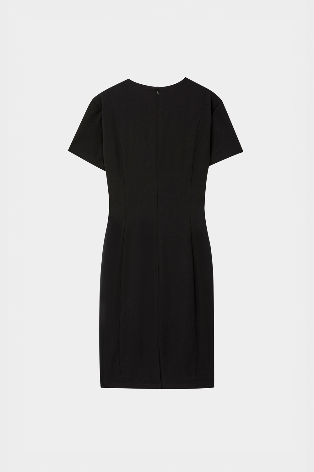 SST&C Black V-Neck Short-Sleeved Dress | 8562405002_6