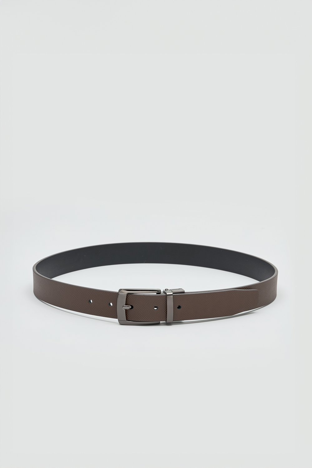 SST&C Dark Brown & Black Back Turn Pin Buckle Belt | 1712405005  (Outlet)_0