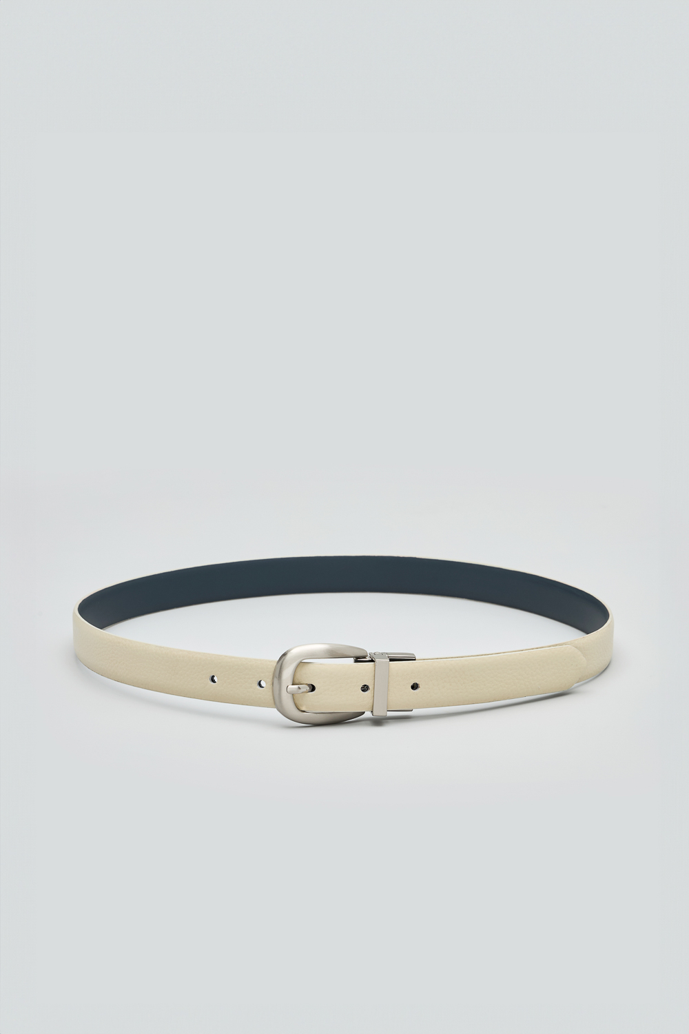 SST&C Off-White & Dark Blue Back Turn Pin Buckle Belt | 1712405007  (Outlet)_0