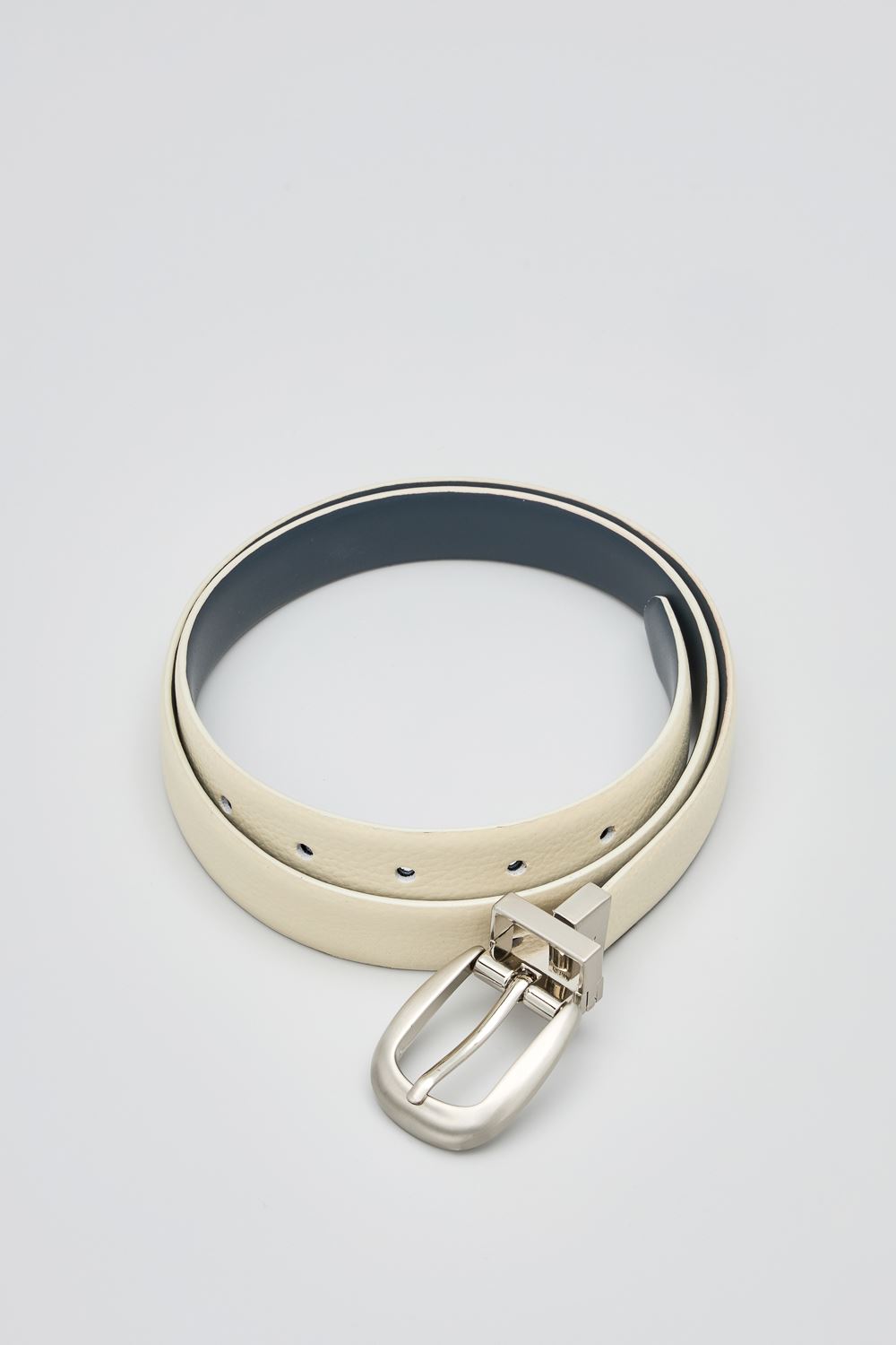 SST&C Off-White & Dark Blue Back Turn Pin Buckle Belt | 1712405007  (Outlet)_1
