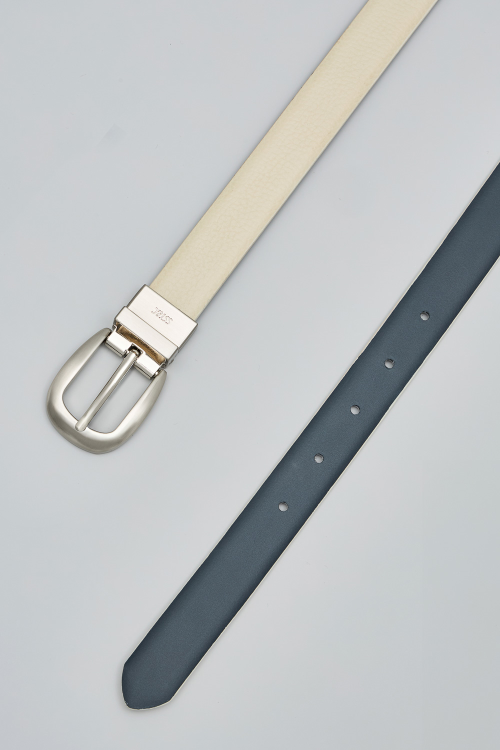 SST&C Off-White & Dark Blue Back Turn Pin Buckle Belt | 1712405007  (Outlet)_2