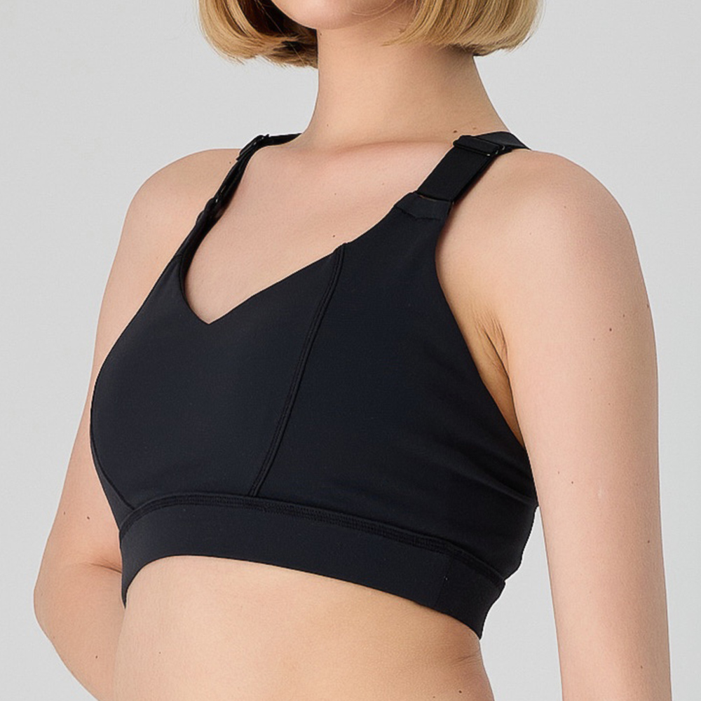 元動力 經典高彈透氣Bra top(黑色；S-L)_2
