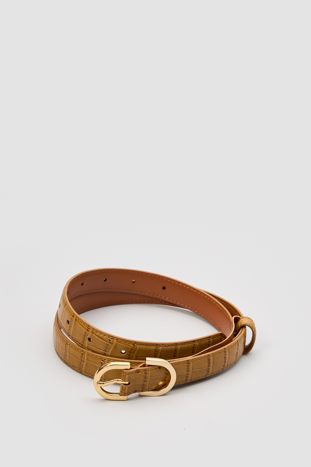 SST&C Light Brown Bamboo Pattern D-Shaped Buckle Belt | 9162405005_1