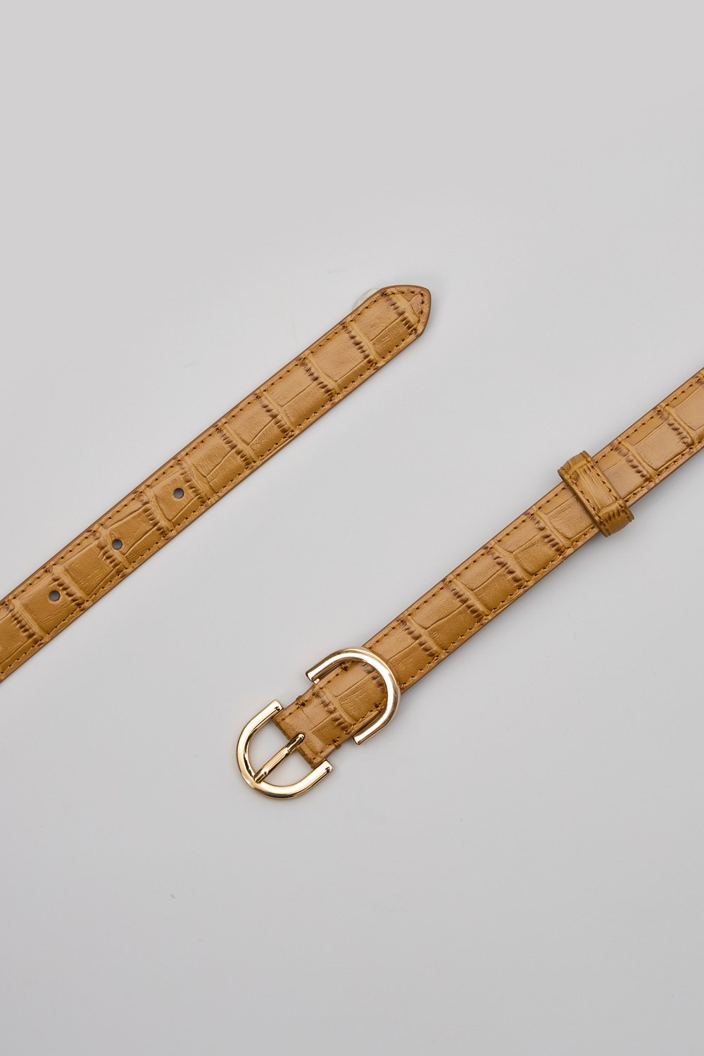 SST&C Light Brown Bamboo Pattern D-Shaped Buckle Belt | 9162405005_2