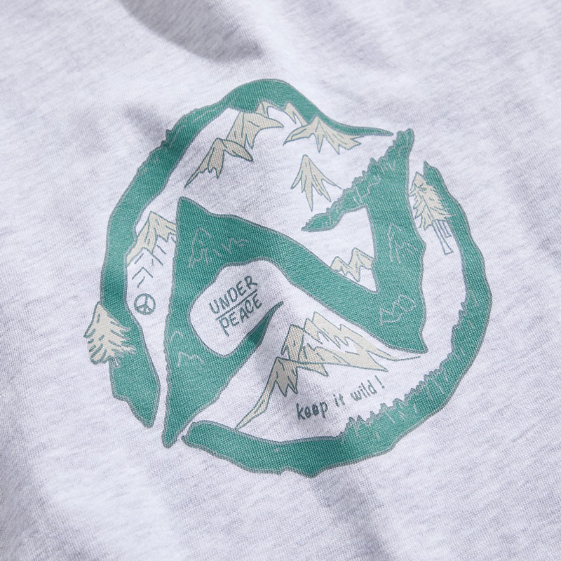 UNDER PEACE 24SS OUTDOOR INFINITY / TEE 手繪圖像 短T (麻灰色)_1