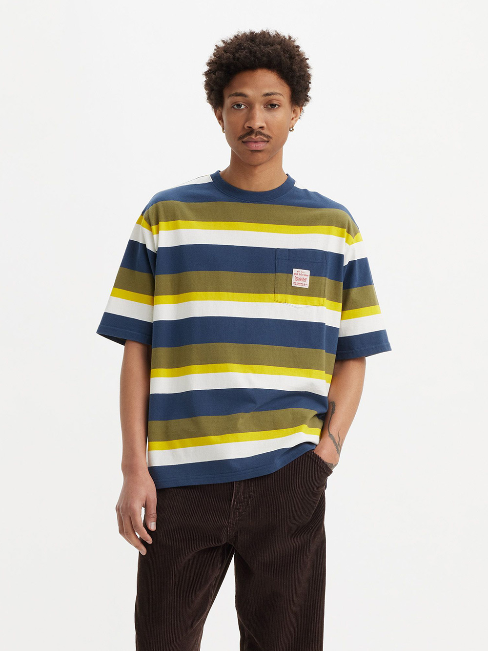 Levi’s® Workwear工裝系列男款 短袖橫條紋Tee恤 熱賣單品