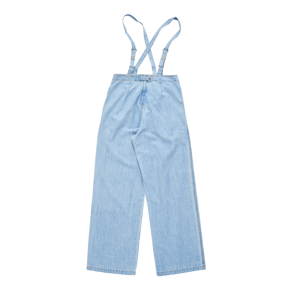 5th STREET｜女裝｜牛仔吊帶寬褲｜石洗藍