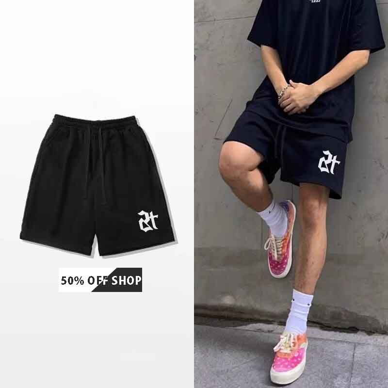大LOGO薄款美式運動短褲_0