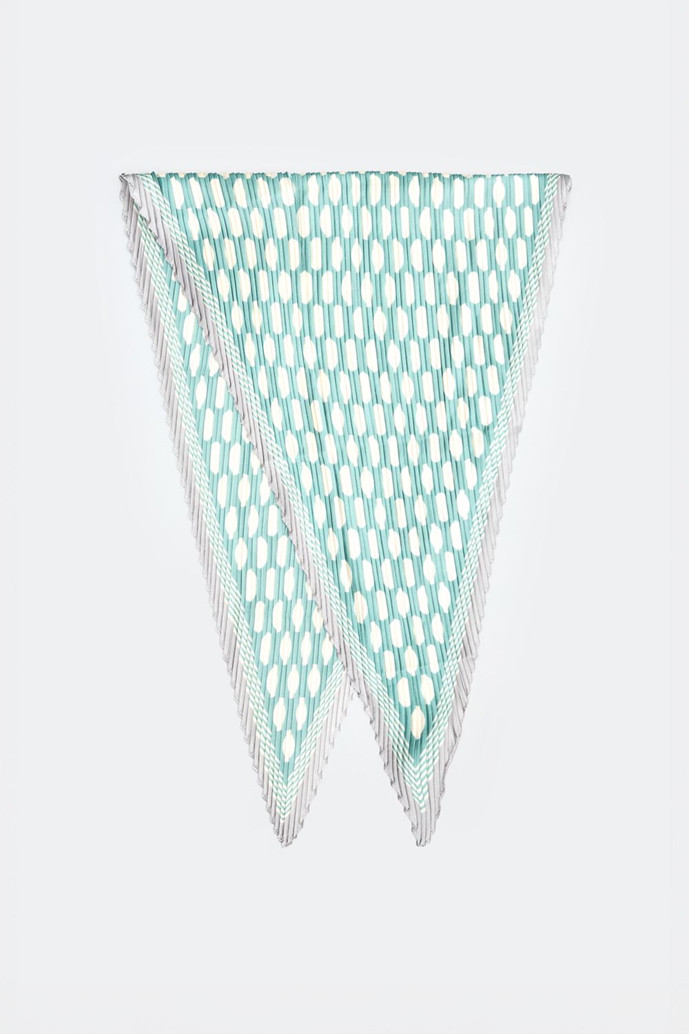 SST&C Porcelain Green and White Dot Silk Scarf | 9462405003_1