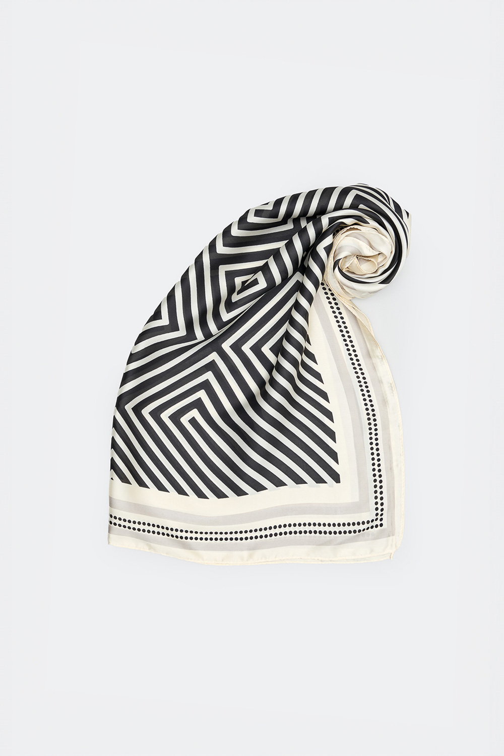 SST&C Black and White Geometric Scarf | 9462405005_1