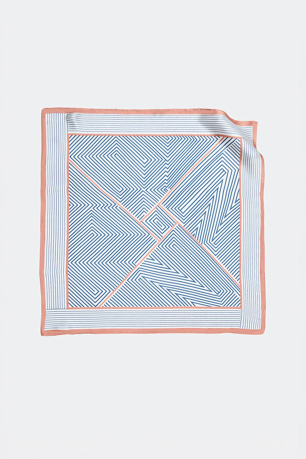 SST&C Blue Copper Geometric Scarf | 9462405009_0