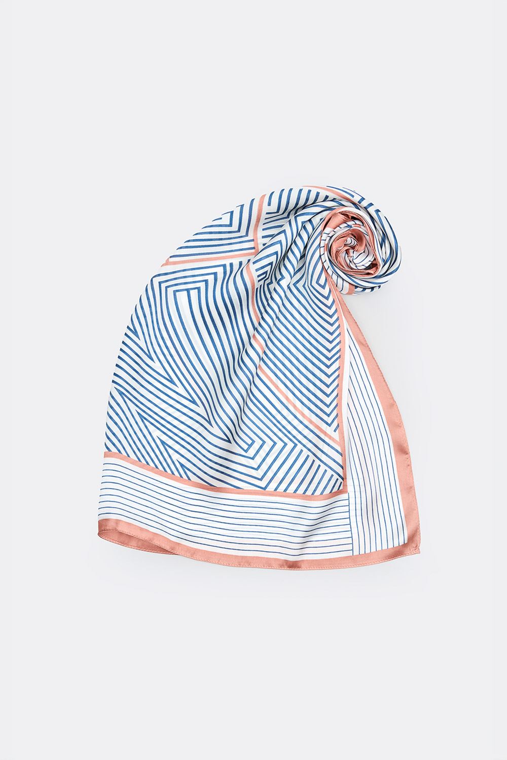 SST&C Blue Copper Geometric Scarf | 9462405009_1