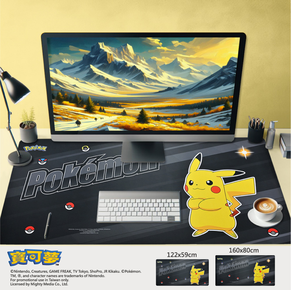 【POKEMON 寶可夢】皮卡丘遊戲墊(122x59、160x80cm)_6