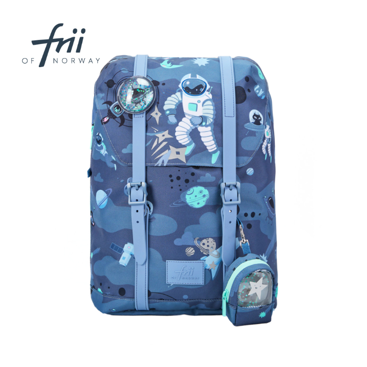 *挪威Frii Retro 22L輕量護脊書包-恐龍深藍/太空英雄_2