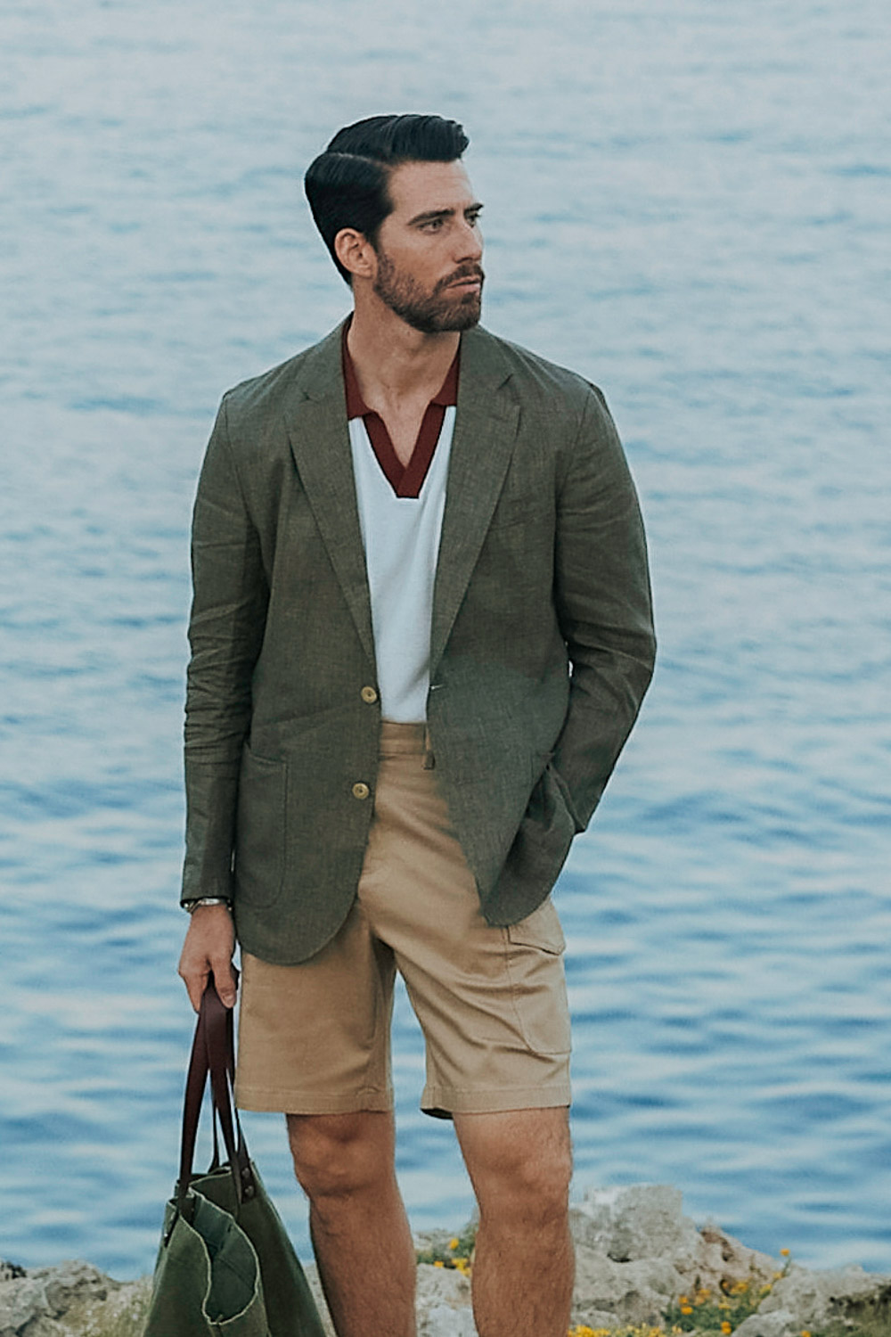 SST&C Unstructured Dark Green Linen Casual Suit | 0612403004  (Outlet)_0