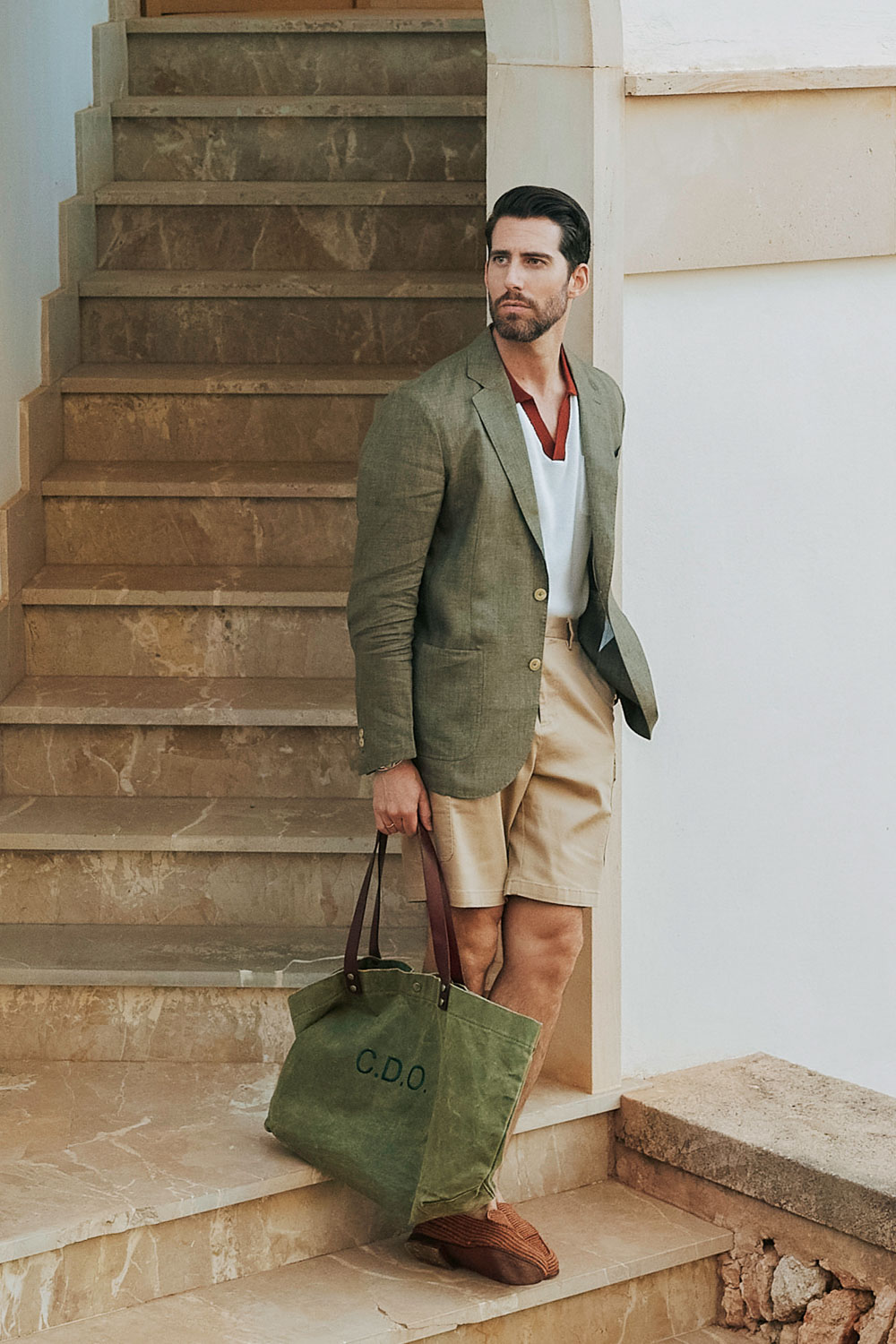 SST&C Unstructured Dark Green Linen Casual Suit | 0612403004  (Outlet)_3