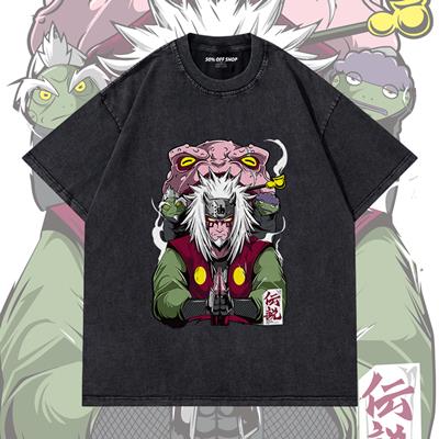 自來也 妙木山蝦蟆仙人 好色仙人 Jiraiya 火影忍者 做舊水洗純棉短TEE 台灣製_0