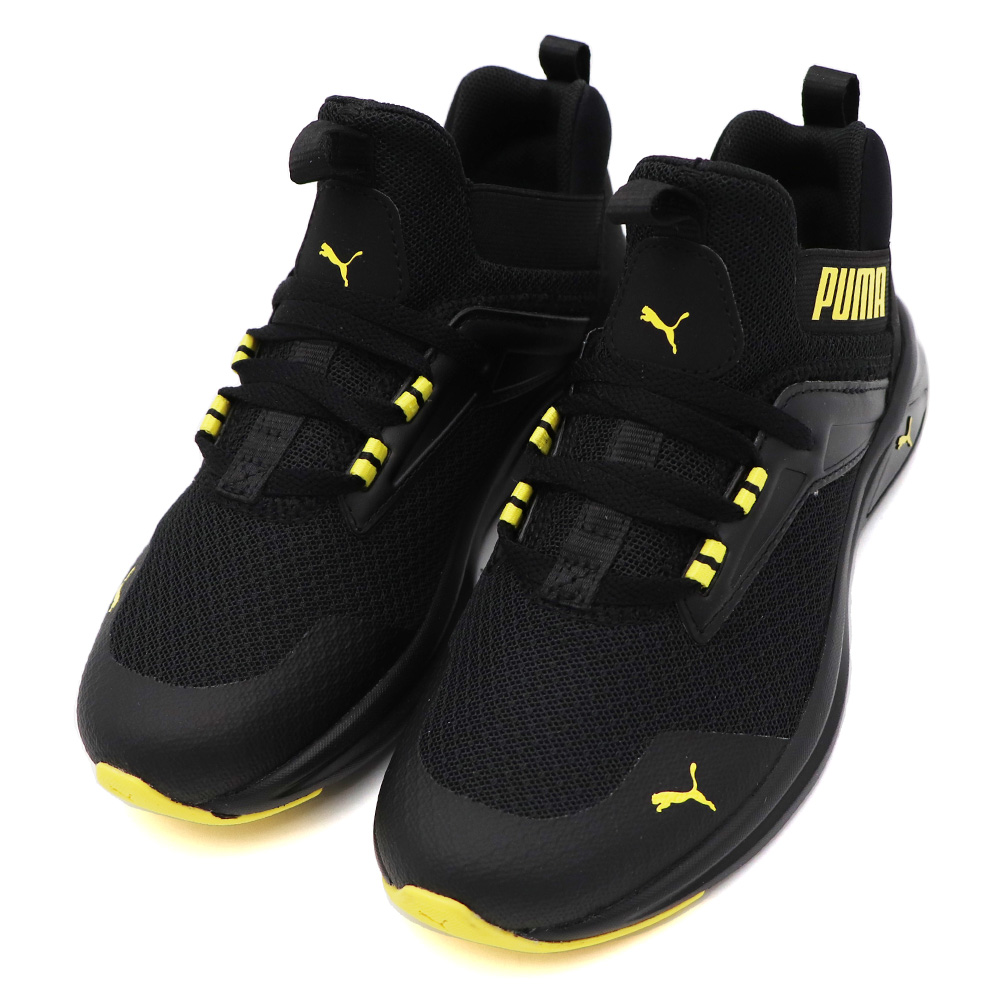 PUMA Enzo 2 Refresh AC PS 套入式 運動鞋 中童 黑黃 S0433 (38567814)_1