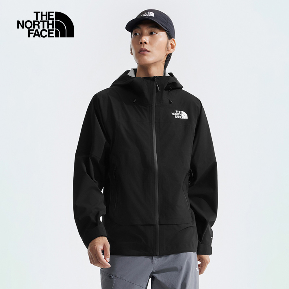 The North Face北面男款黑色防水透氣防潑水可調節可打包連帽衝鋒衣｜8AMZJK3_7
