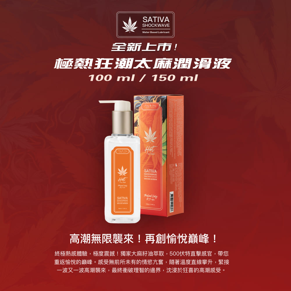 PLAY & JOY 極熱狂潮太麻潤滑液(水性) 150ml_0