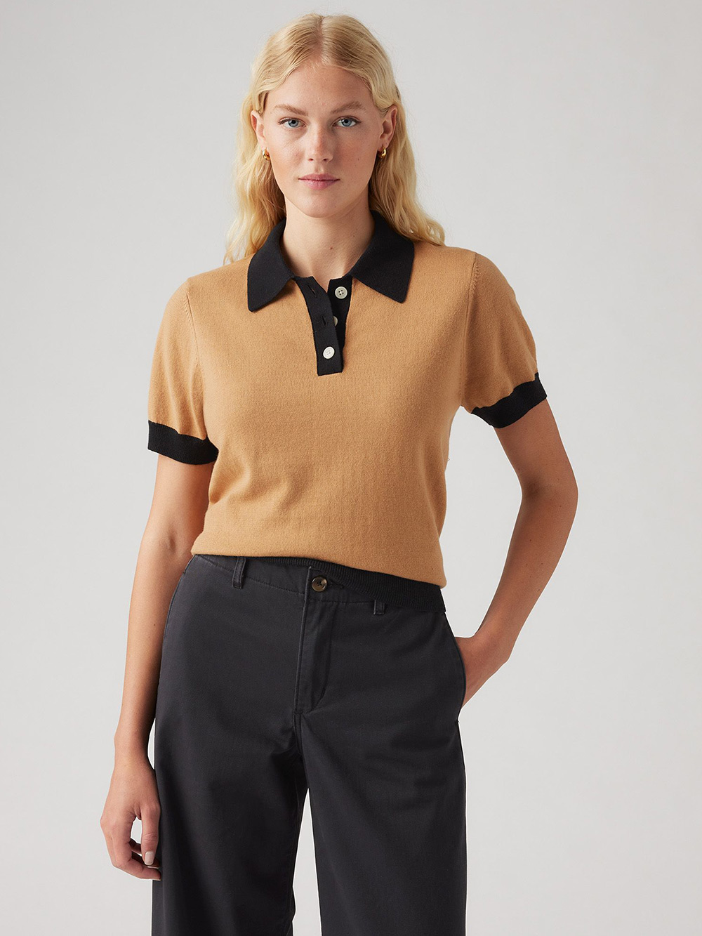 女款 針織短袖POLO衫 熱賣單品
