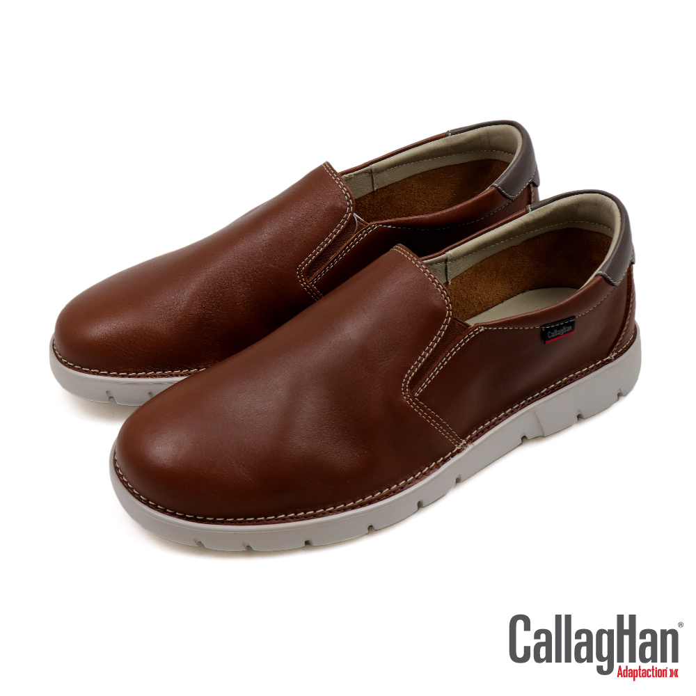 【CALLAGHAN】西班牙原廠手工天然皮革輕量懶人鞋 棕色(57702-CUE)