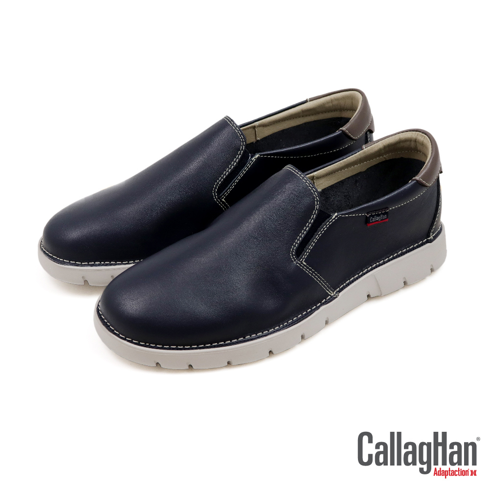 【CALLAGHAN】西班牙原廠手工天然皮革輕量懶人鞋 海軍藍(57702-NA)