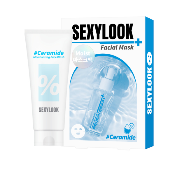 【SEXYLOOK 西西露】玻尿酸保濕鎖水組_面膜(5入/盒)x1+洗面乳(120ml) x1_1
