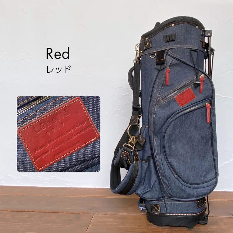 【Lahella Golf】牛仔單寧球袋_L510 Red_COTTON CAMBAS CADDIE BAG