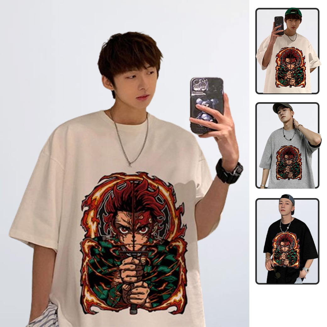 日之呼吸 竈門炭治郎 全集中呼吸 十二圓環 鬼滅之刃TANJIRO  純棉短TEE 情侶T恤  台灣製_0