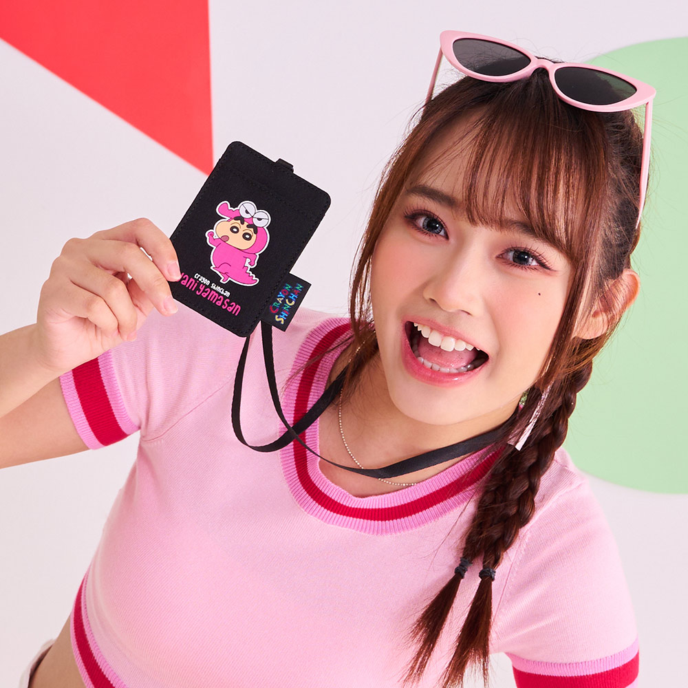 【OUTDOOR】Crayon Shinchan蠟筆小新鱷魚阿山證件套-黑色 ODCS24H07BK_0
