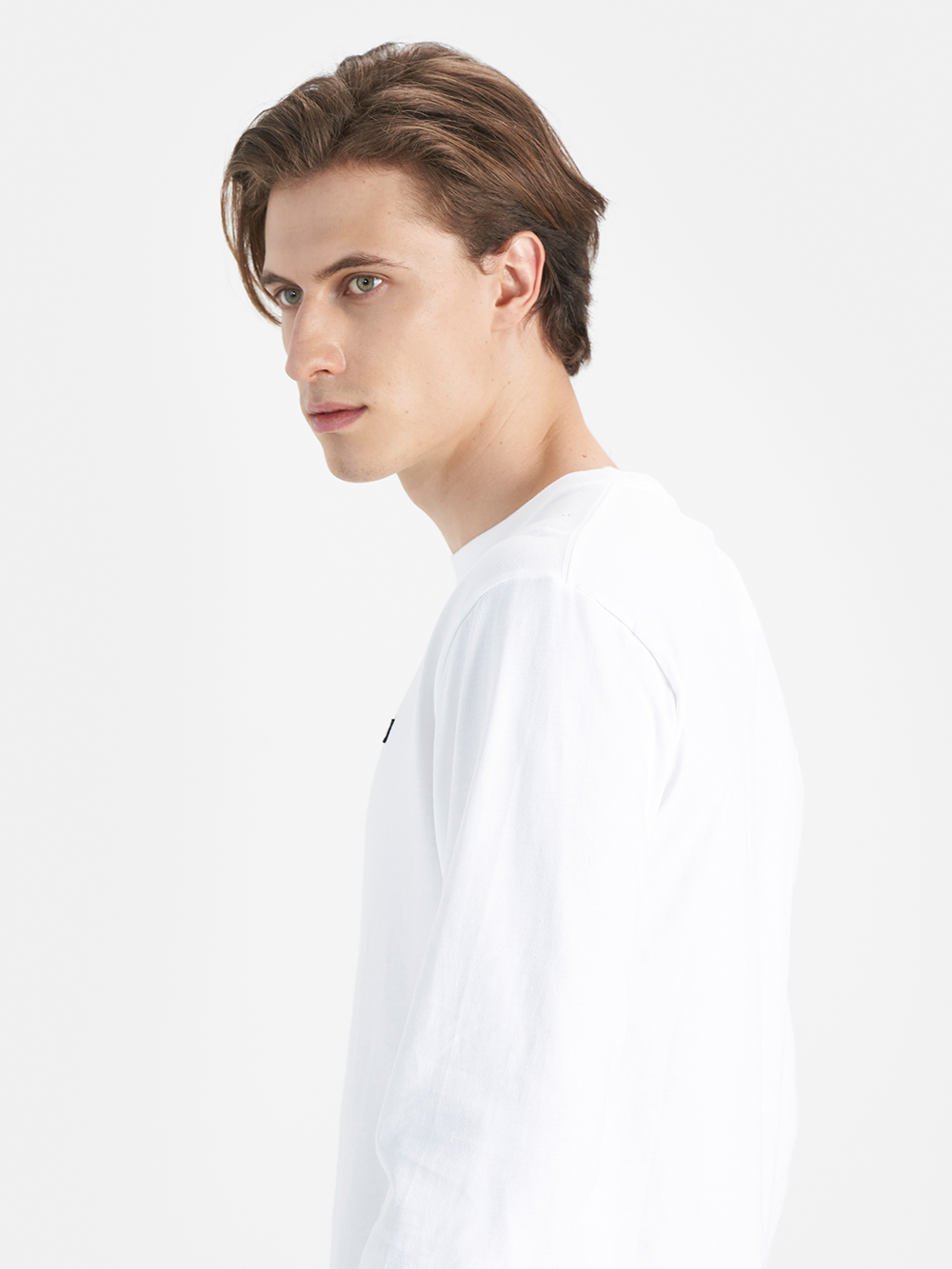 男款 舒適長袖 MINI BW LOGO Tee 長袖 熱賣單品_4