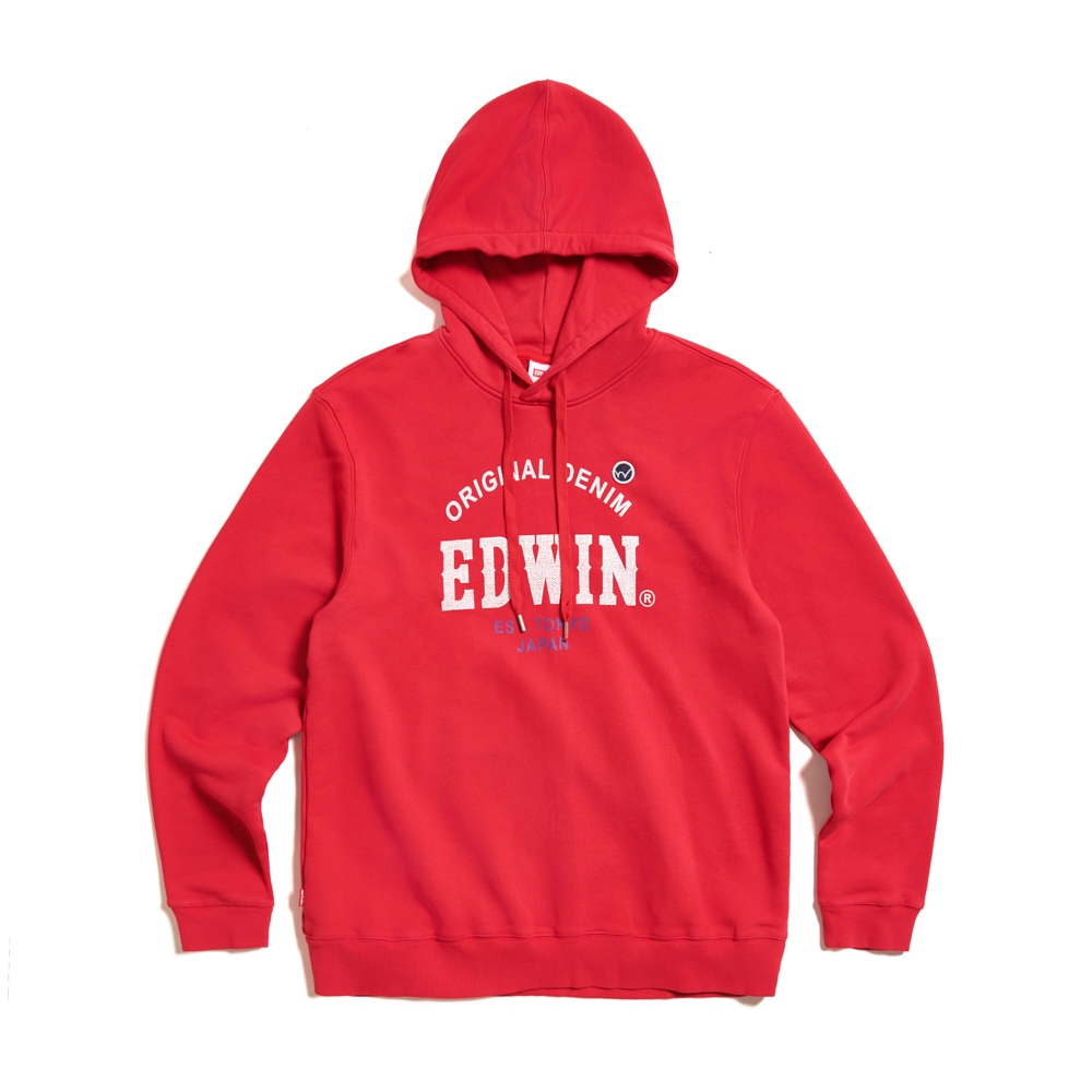 EDWIN｜男裝｜大英文字徽章厚長袖帽T