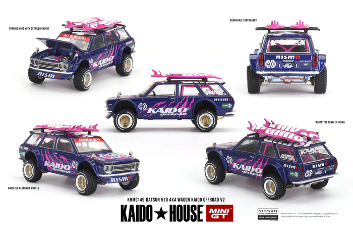 KaidoHouse x MINIGT 1/64 達特桑 Datsun 510 4x4 Wagon Kaido Offroad V2 4驅掀背510_0
