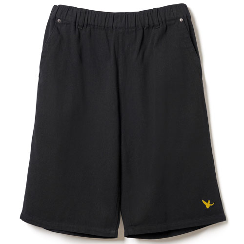 MARK GONZALES 2H3-14811-01 COTTON BAGGY SHORTS 電繡寬鬆 短褲 (黑色)_0