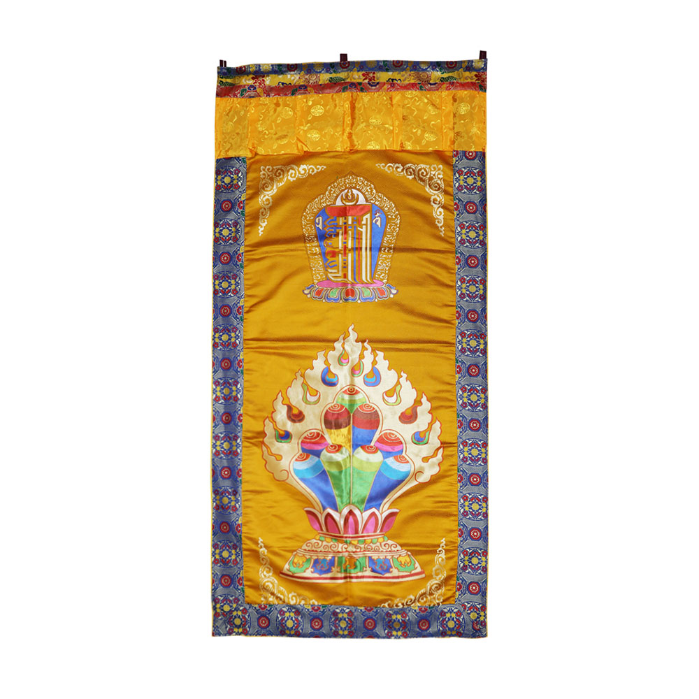 摩尼寶十相自在吉祥門簾(黃) (吉祥如意/聚寶/招財/擋煞氣)（限海外直購）Curtain_1